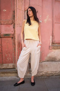 Bibico Alma Lemon Striped Tank Top