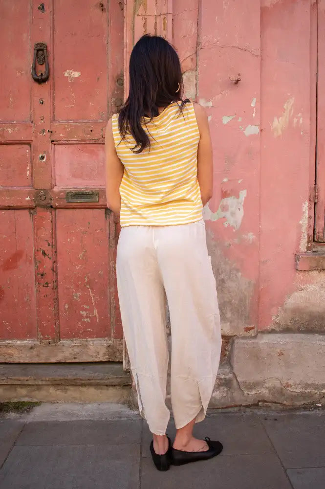 Bibico Alma Lemon Striped Tank Top