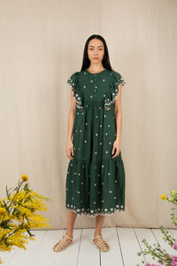 Bonté Mavis Field Green Dress - The Mercantile London
