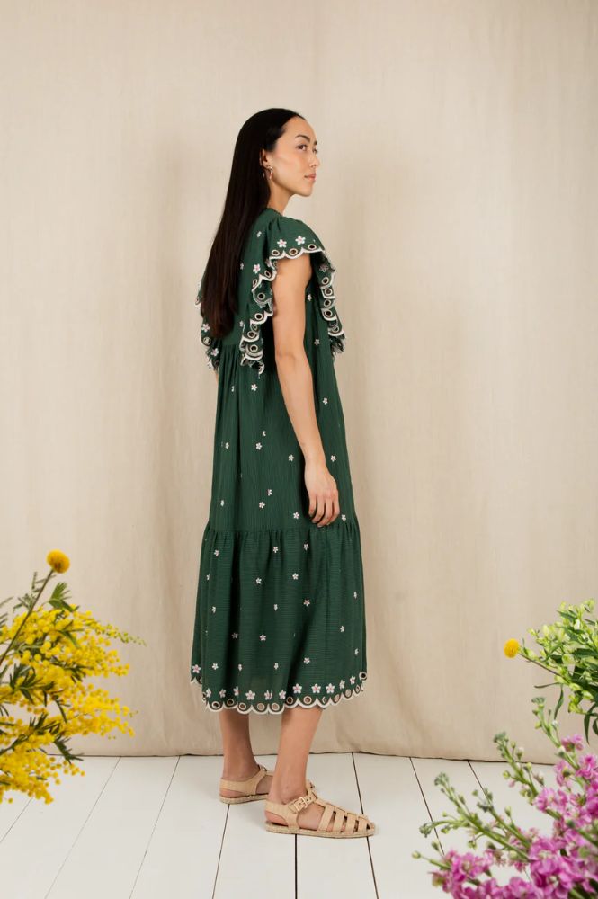 Bonté Mavis Field Green Dress - The Mercantile London