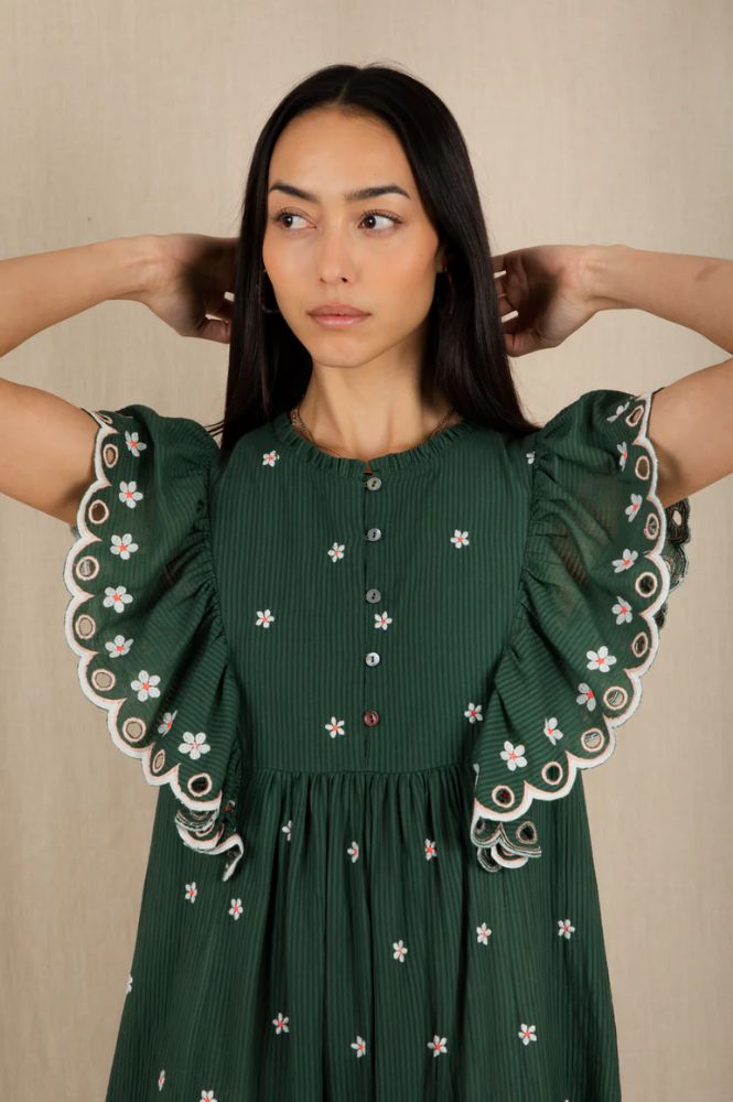 Bonté Mavis Field Green Dress - The Mercantile London