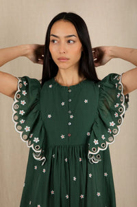 Bonté Mavis Field Green Dress - The Mercantile London
