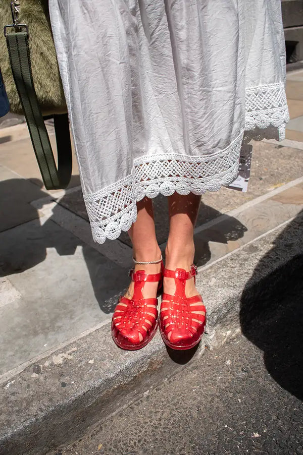 Méduse Sunchanvre Red Jelly Sandals