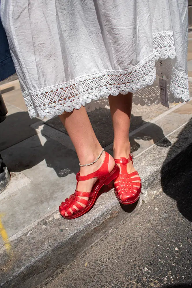 Meduse Sunchanvre Red Jelly Sandals