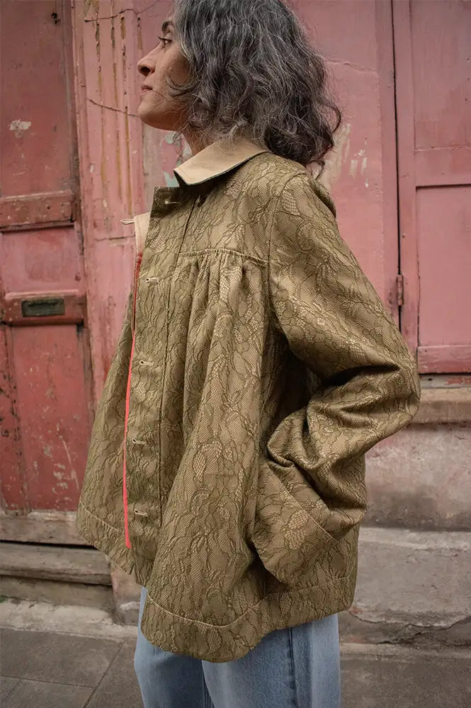 Damson Madder Lace Mini Mercedes Reversible Coat