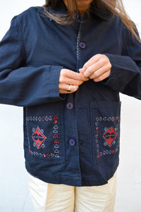 Wax Mews Twill Navy Jacket - The Mercantile London