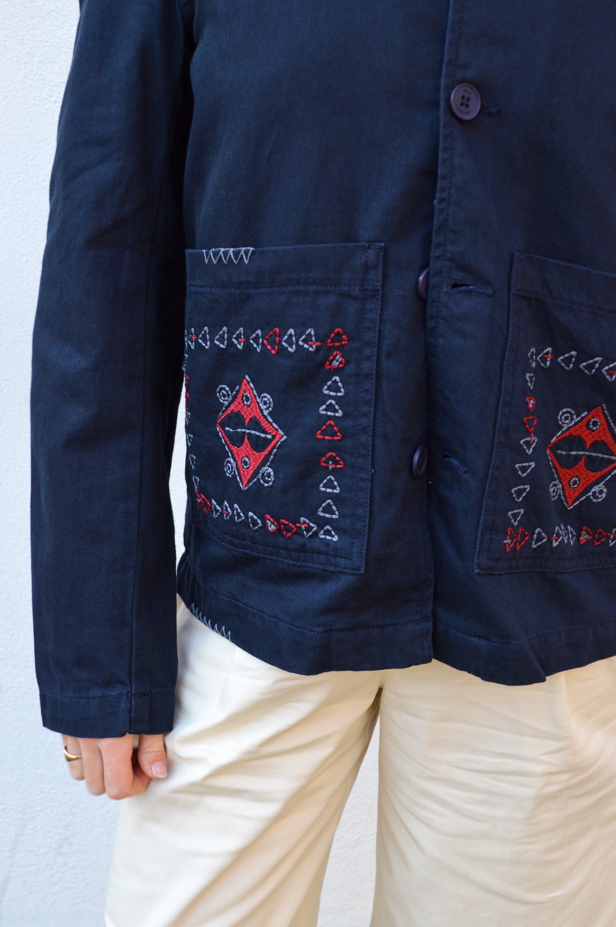 Wax Mews Twill Navy Jacket - The Mercantile London