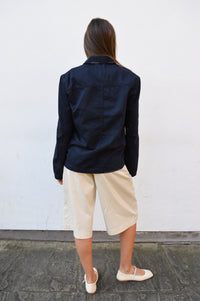 Wax Mews Twill Navy Jacket - The Mercantile London