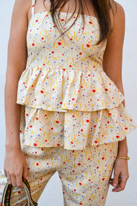 Helmstedt Ellie Cornflower Tiered Top - The Mercantile London