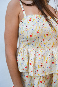 Helmstedt Ellie Cornflower Tiered Top - The Mercantile London