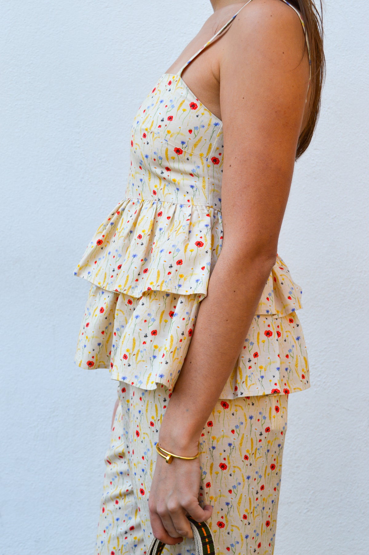 Helmstedt Ellie Cornflower Tiered Top - The Mercantile London