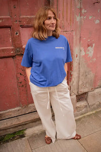 A.P Food Club Cobalt Print T-Shirt - The Mercantile London