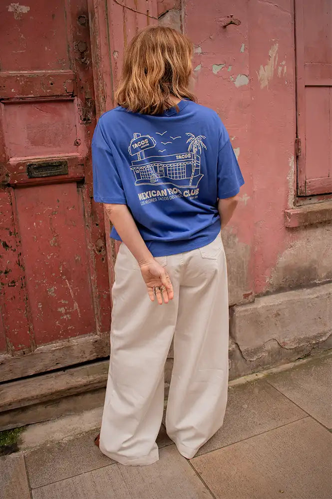 A.P Food Club Cobalt Print T-Shirt - The Mercantile London