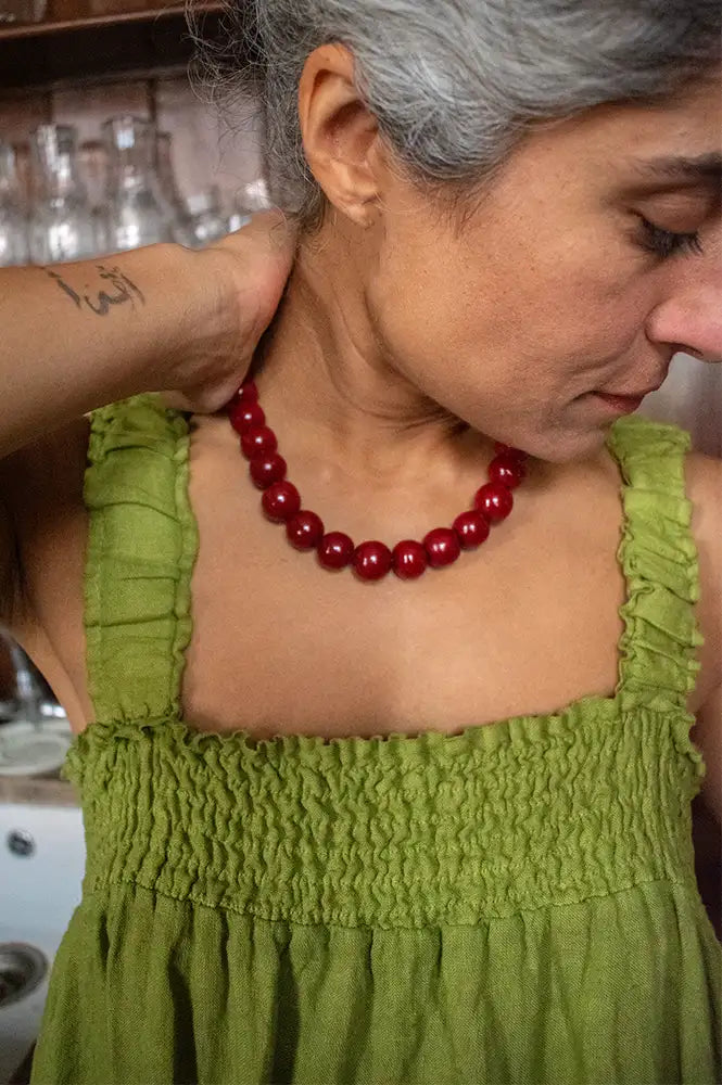 By-Bar Micky Burgundy Crush Necklace