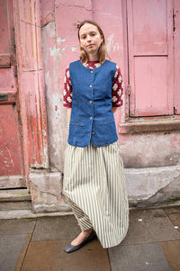 Grace & Mila Vallon Dark Denim Vest - The Mercantile London