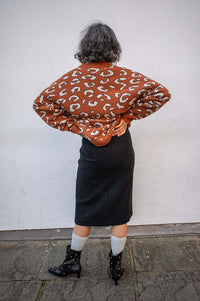 Grace & Mila Tonya Black Wool Pencil Skirt - The Mercantile London