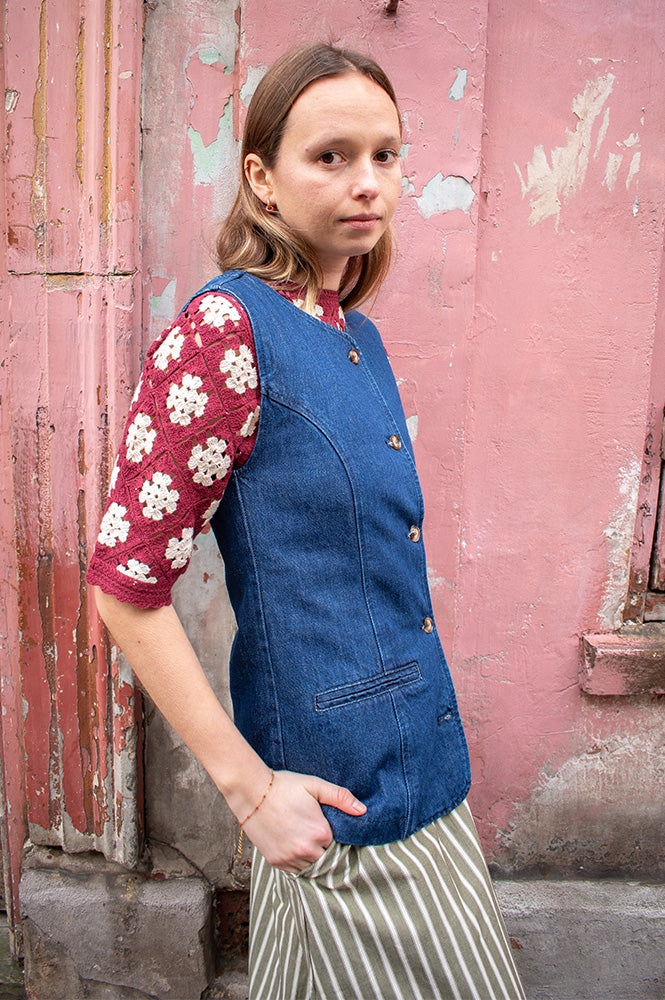 Grace & Mila Vallon Dark Denim Vest - The Mercantile London