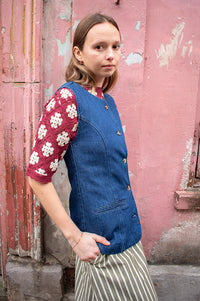 Grace & Mila Vallon Dark Denim Vest - The Mercantile London