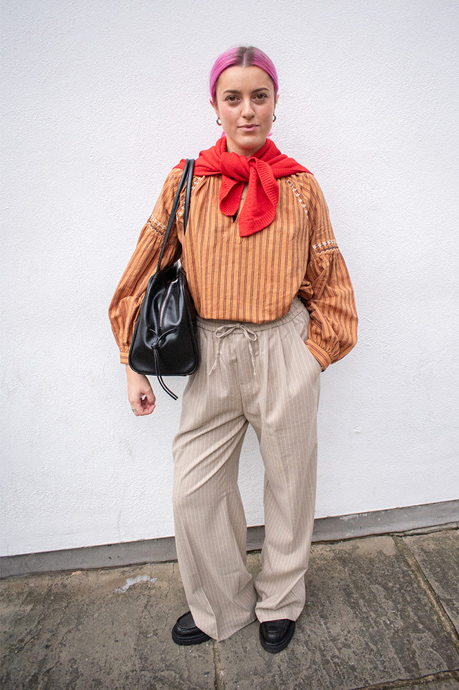 Grace & Mila Stay Grey Beige Trousers - The Mercantile London