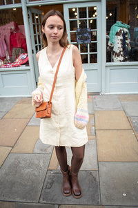 Yerse Light Yellow Button Up Dress - The Mercantile London