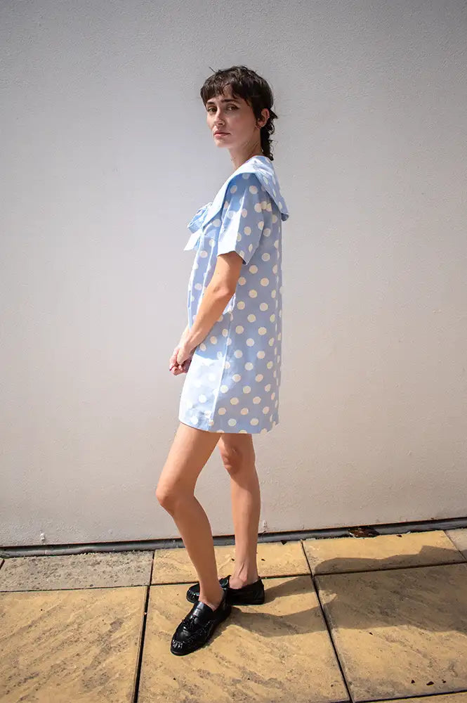 Daphne Lulu Sailor Polka Dot Dress