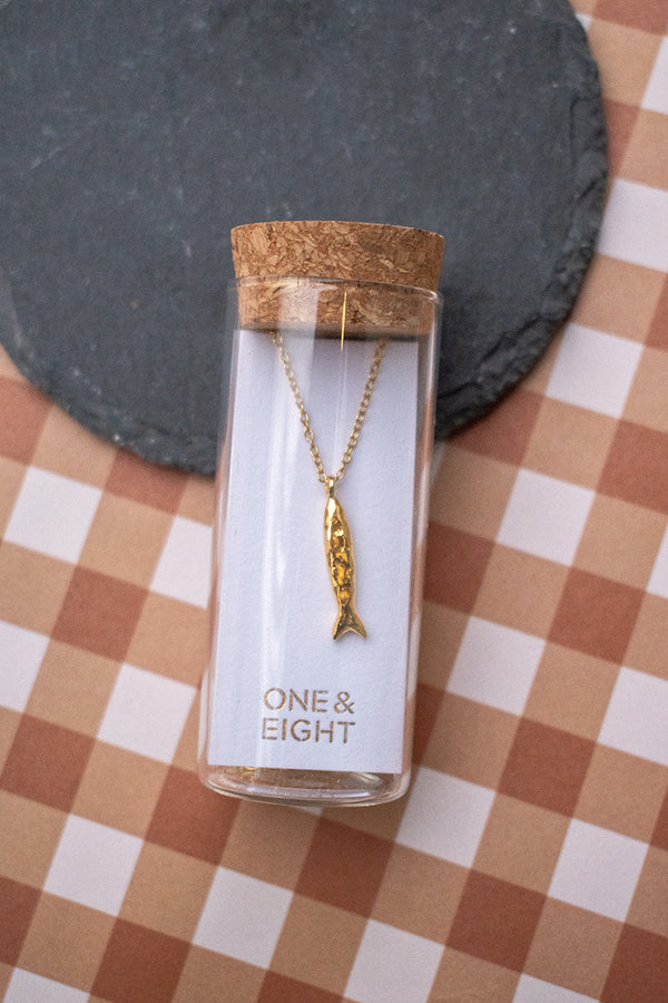 One & Eight Minnow Gold Necklace - The Mercantile London