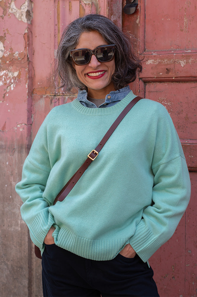 Cash CA Spearmint Crew Neck Jumper - The Mercantile London