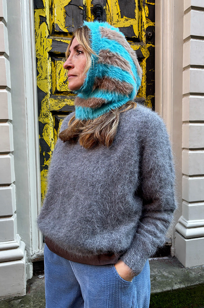 Mercantile Striped Blue Balaclava