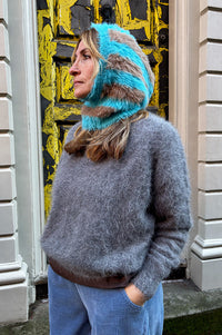 Mercantile Striped Blue Balaclava