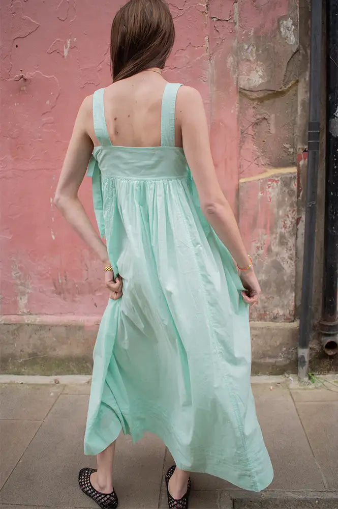 Damson Madder Aspen Mint Midi Dress - The Mercantile London