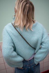 American Dreams Andrea Seafoam Green Cropped Jumper - The Mercantile London