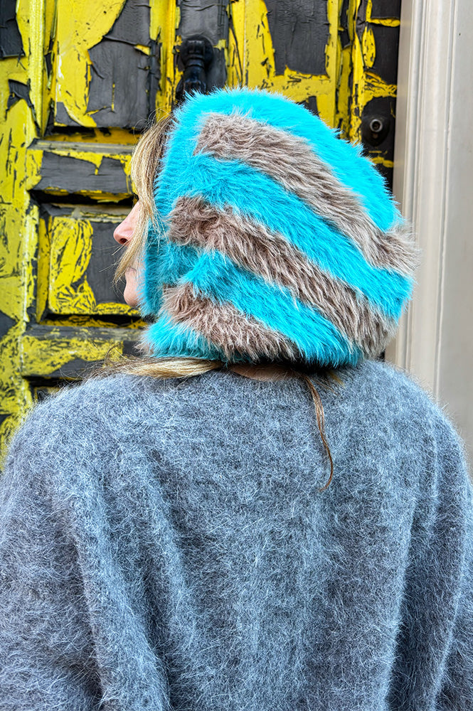 Mercantile Striped Blue Balaclava