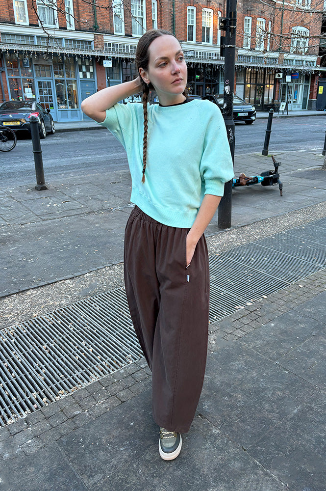 Le Bon Shoppe Dark Brown Parachute Pants