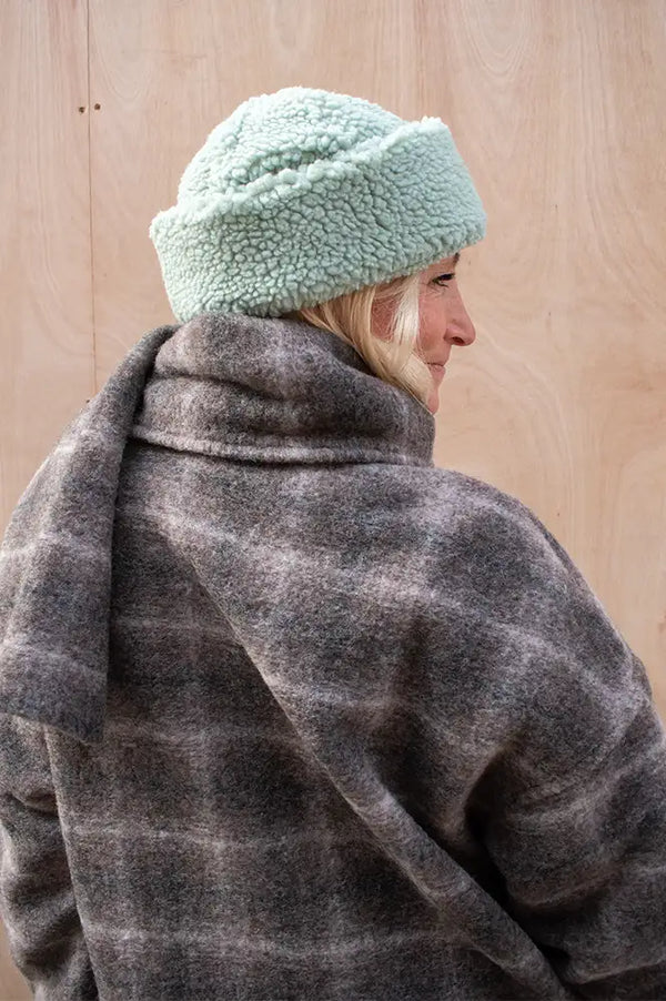 Kavu Fur Ball Soft Sage Beanie