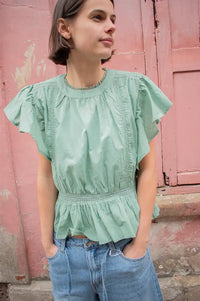 An'ge Salekina Celadon Blouse - The Mercantile London