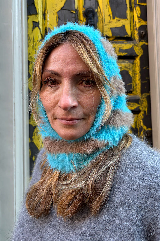 Mercantile Striped Blue Balaclava