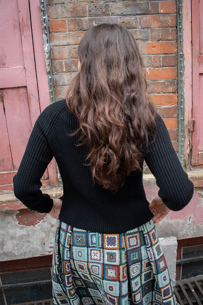 Minus Ava Black Ribbed Turtleneck Top - The Mercantile London