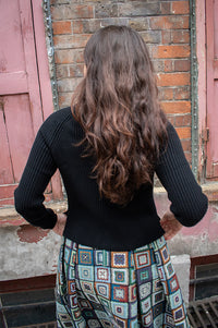 Minus Ava Black Ribbed Turtleneck Top - The Mercantile London