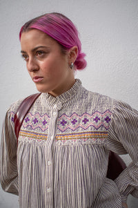 Louise Misha Louise Purple Striped Shirt - The Mercantile London