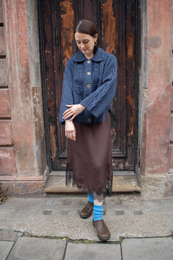 Louise Misha Khellane Marine Blue Cardigan - The Mercantile London