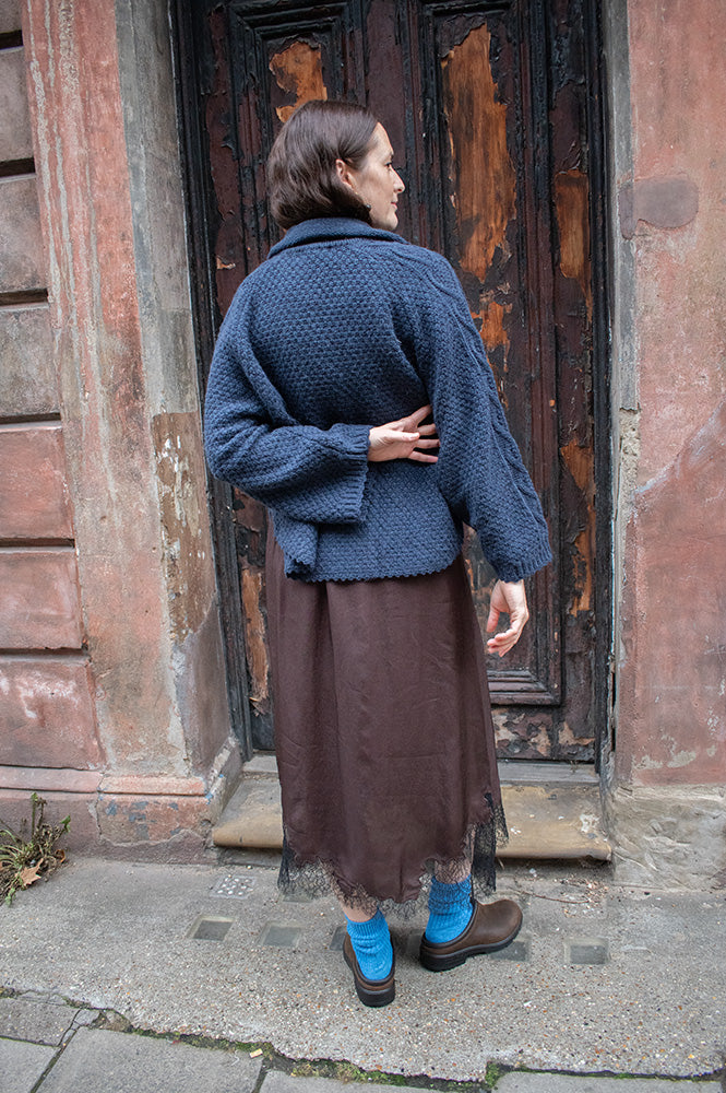 【marno】Louise knit ネイビー Louise Misha Khellane Marine Blue Cardigan – The Mercantile London