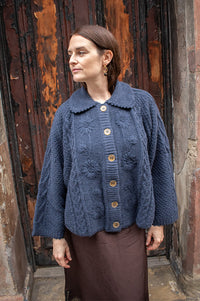 Louise Misha Khellane Marine Blue Cardigan - The Mercantile London