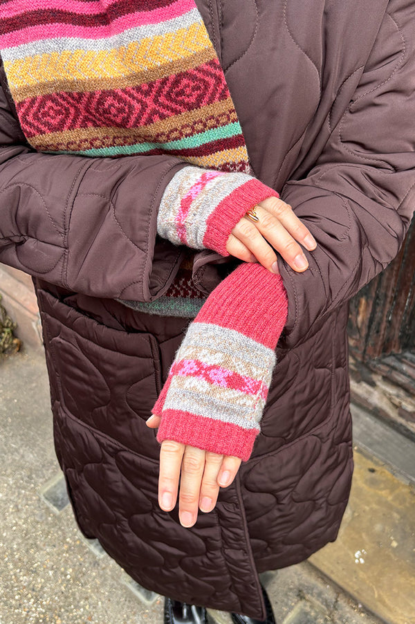 Green Grove May Rasp Fairisle Mittens - The Mercantile London