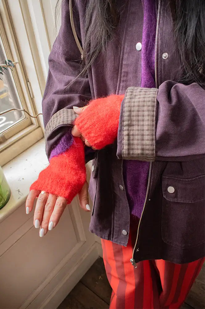 Maison Anje Bazane Red Mittens
