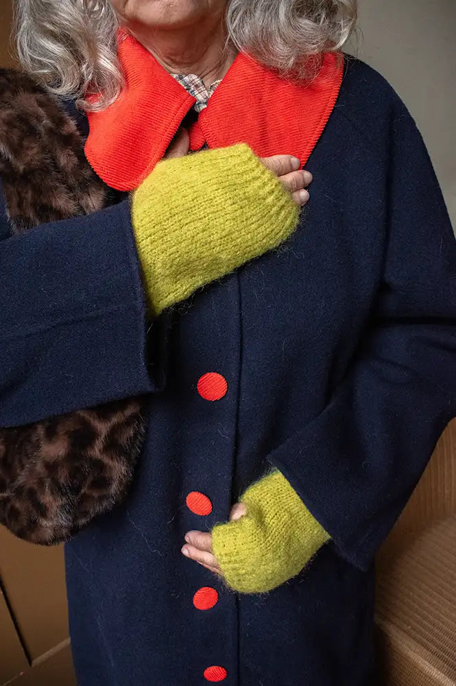 Maison Anje Bazane Acid Lime Mittens