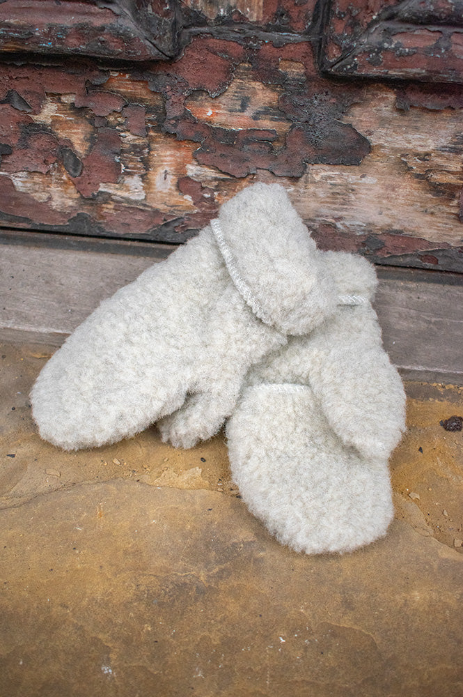 YOKO Light Grey Hooded Mittens - The Mercantile London