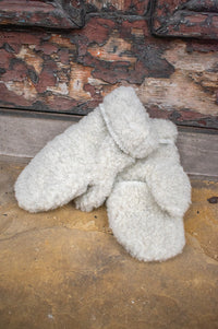 YOKO Light Grey Hooded Mittens - The Mercantile London