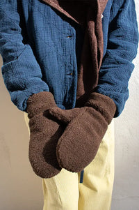 Fransa Tedda Hot Fudge Mittens