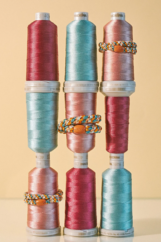 KKNEKKI Mix Terracotta Teal Hair Tie - The Mercantile London