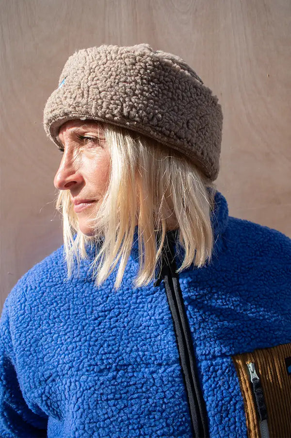 Kavu Fur Ball Mocha Beanie